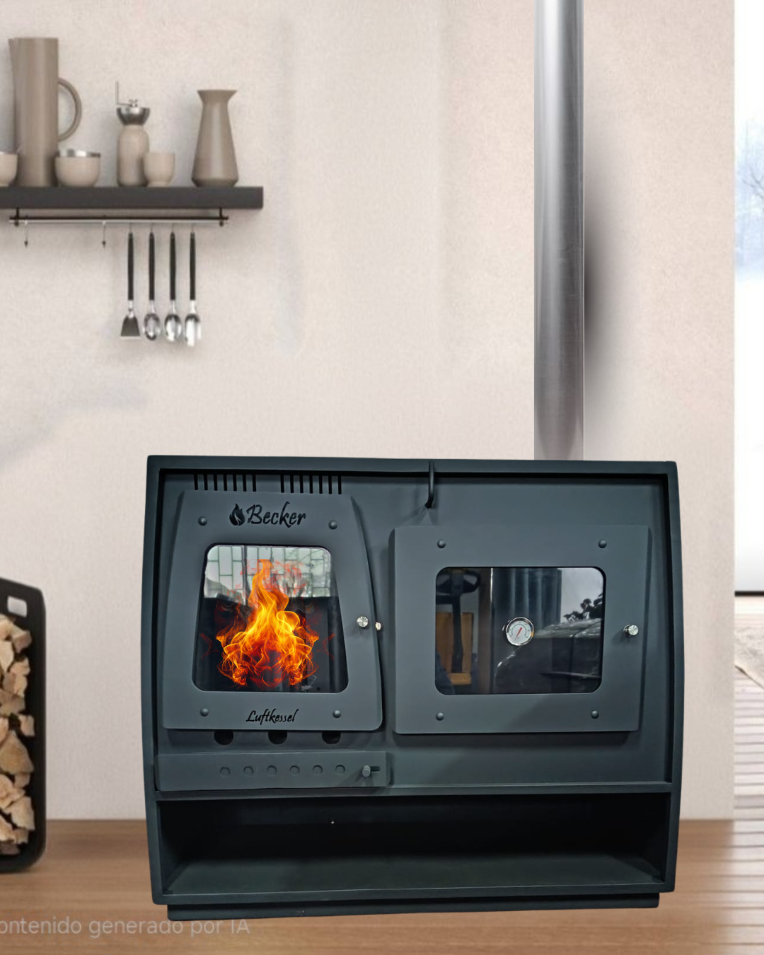 Cocina Calefactora Luftkessel Con Serpentin